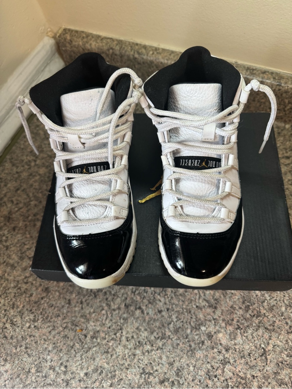 Jordan Kids' High-Top Sneakers in White & Black